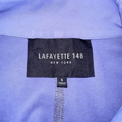 Lafayette 148 New York Susanne Patch Pocket Zip Up Jacket in Bluebird SMALL Purple