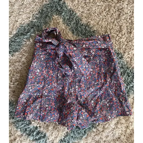 J.Crew Women's Liberty Floral Print Tie Waist Shorts Size 6 New with Tag Blue