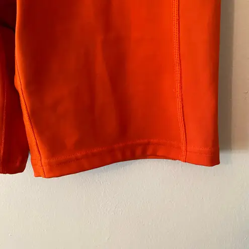 Savage X Fenty Sport Orange Biker Shorts Workout Women's size 12 / 14 Large