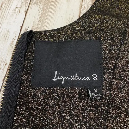 Plunging V Neck Metallic Crop Top S Gold