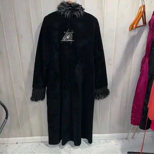 Vintage Lee Anderson handmade couture black widow whimsigoth duster jacket White Size XL