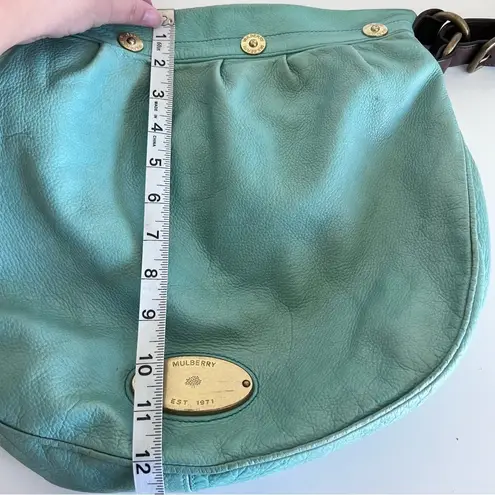 Mulberry Mitzy Medium Hobo Crossbody Messenger Emerald Pebbled