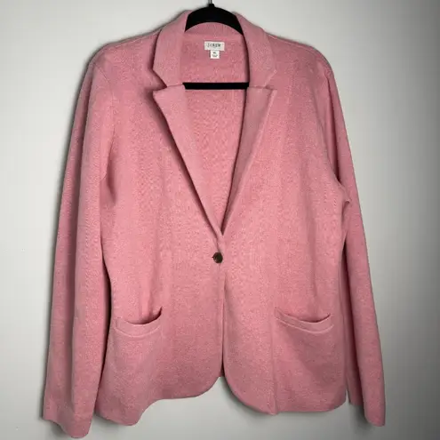 J. Crew Schoolboy Sweater Blazer Heather Carnation Pink XL Preppy Holiday