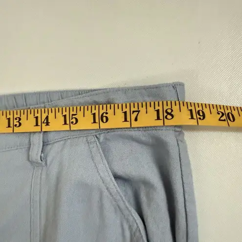 Sincerely Jules Womens Pants Size XL Blue Wide Leg Linen Blend Beach Travel