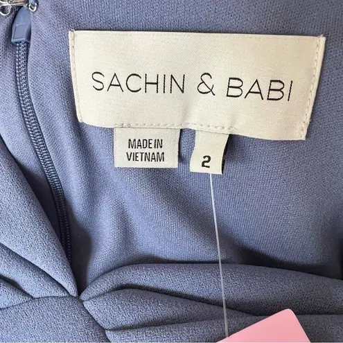 NWT Sachin + Babi Brittany Gown in Slate Blue Size 2 Women’s Sachin & Babi