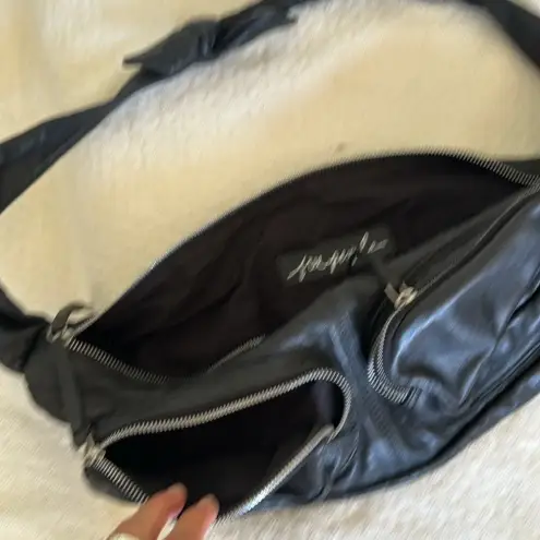 Free People  black lamb leather hobo crossbody bag EDGY FEMININE