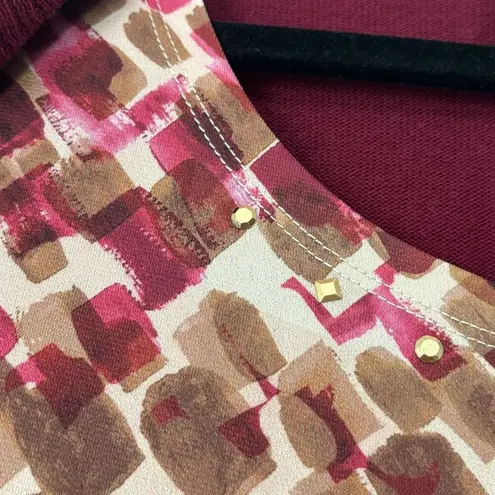 Alfred Dunner  Maroon Layered Cardigan Top NWT Petite Large - Image 3