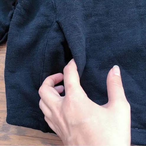 Sweaty Betty • Essentials Hoodie black cropped pullover sweatshirt french terry