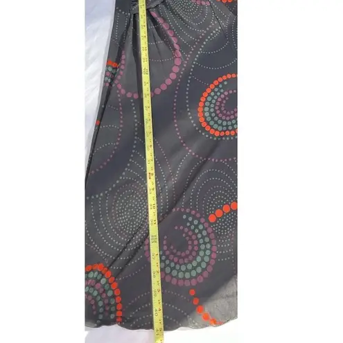 Vintage J.T.B Women’s Black Red Dotted Long Dress Sz Small Waist Belt Y2K