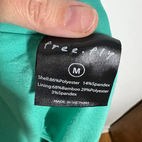 Free Fly Shorts Women M Turquoise Green Blue Bamboo Lining Running Walking Sport Size M