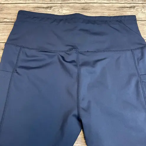 Sports Wear Women's Spandex Bermuda Shorts Dark Navy Blue L LG Large High Rise