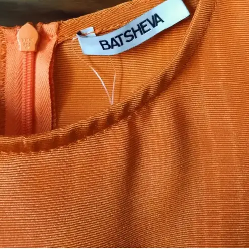 Batsheva NEW Prairie Victorian vampire womens Dress in Orange Moire Size 4