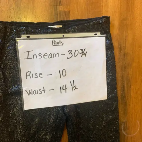 May & July NWT Sequin Leggings / Skinny Pants Medium Black Inside Lined Thick