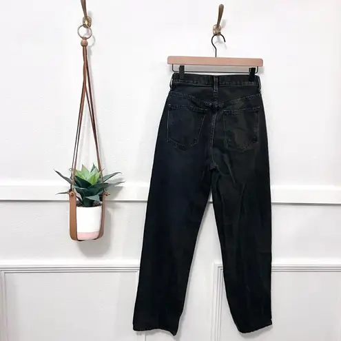 AGOLDE  Criss Cross Upsized Jean In Shambles Black Denim Size 24