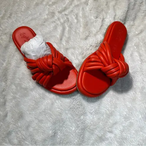 Seychelles Size 7.5 Orange Simply The Best Flat Sandals New SummerResort Coastal