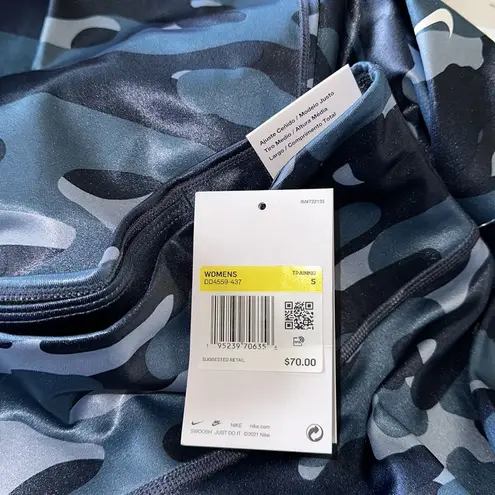 Nike NWT  Dri-FIT One Women's Mid-Rise Camo Leggings (Thunder Blue)