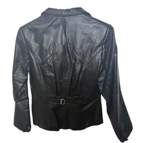 Wilson Women's Classic Black Leather Jacket Size 8