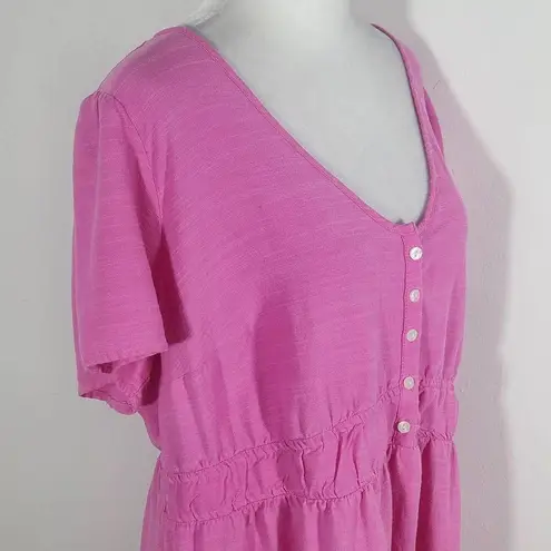 Isabel Maternity Pink Short Sleeve Mini Dress Size Large Pink Maternity Dress