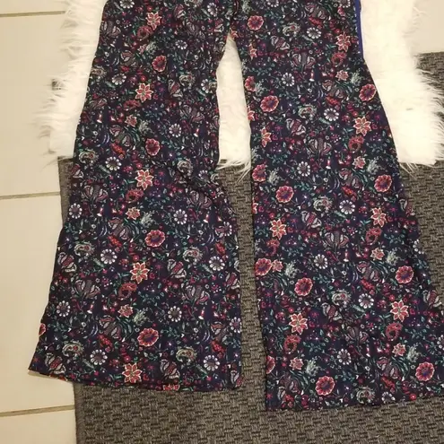 Adelyn Rae 💕💕 Floral Halter Jumpsuit Flare Legs