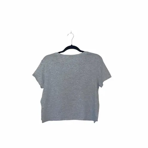 MTV Heather Gray Tie Dye Graphic Short Sleeve Cropped Tee Size XL