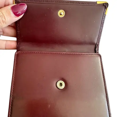 Cartier Womens Paris Vintage Burgundy Leather Wallet