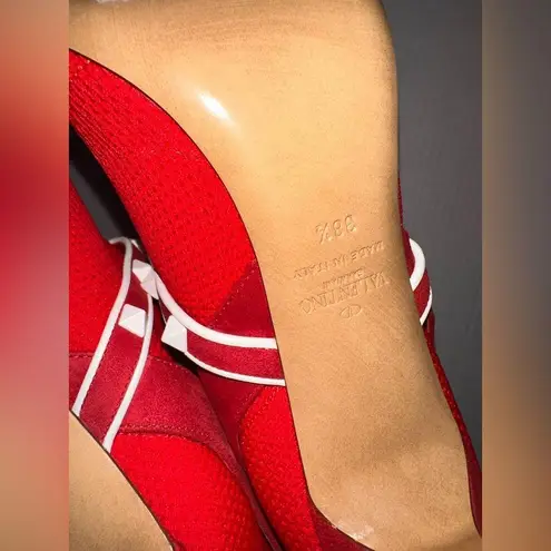 Valentino Garavani Rockstud Ankle Socks Boots Red SIZE 38.5 NEW