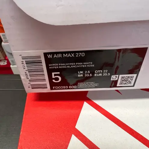 Nike  Womens Air Max 270 Shoes FD0293-600 Size 5 Triple Pink