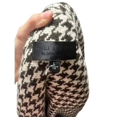 NILI LOTAN Houndstooth Kidman Coat Brown Size L