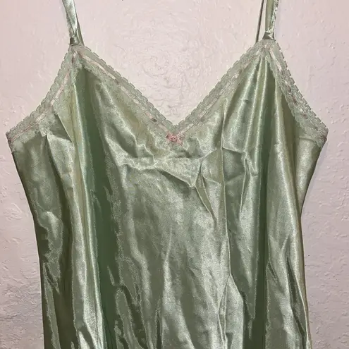 Morgan Taylor Mint Green Satin Slip Dress Pastel