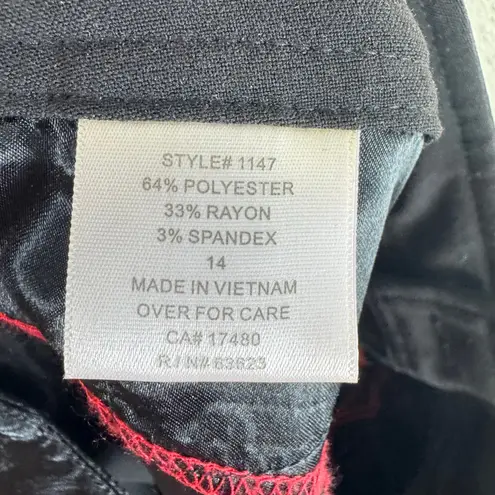 NYDJ NWT Tummy Tuck Black Straight Leg High Rise Dress Pants Trousers Size 14