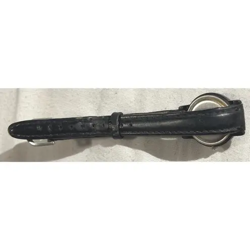 Casio Quartz Watch Women's Black Gold Tone Analog Water Resist Leather Band - Image 7