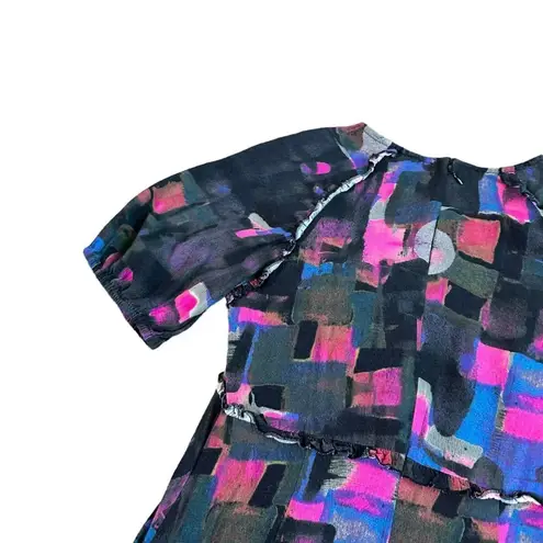 Plenty By Tracy Reese Midi Dress Watercolor Geometric Print Size Small Petite