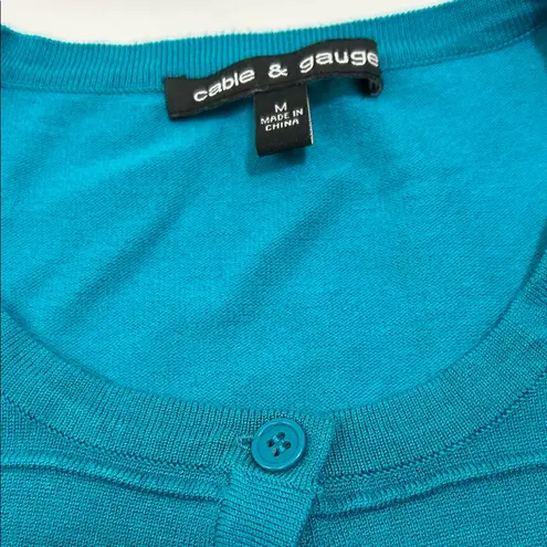 Cable & Gauge  Turquoise Cardigan
