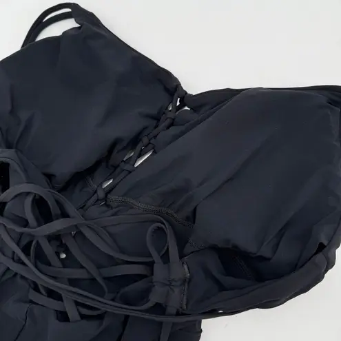 Skinny Dippers Swimsuit Size Large NEW Jelly Beans Suga Babe Lace Up Black NWOT