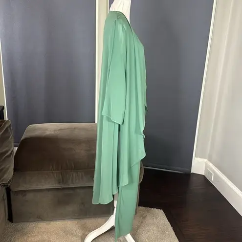 Women’s Green Chiffon 3 Piece Mother of the Bride Formal Pant Suit Size 2