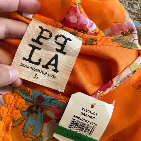 PPLA 🌺 NWT  orange floral tank top