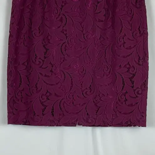 CAbi  Sheer Burgundy Lace BalletCore Party Event Pencil Skirt NWOT