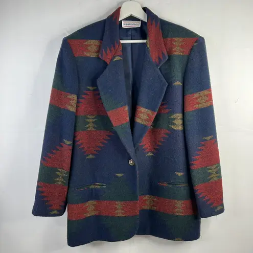 Vtg Westbound Sz L ? Blazer Jacket Southwest Aztec Print Pattern Single Button Size L