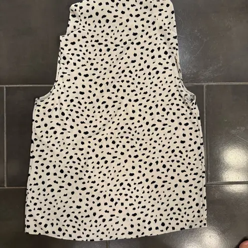 Gilli White and Black Polka Dot Women's Top Size M