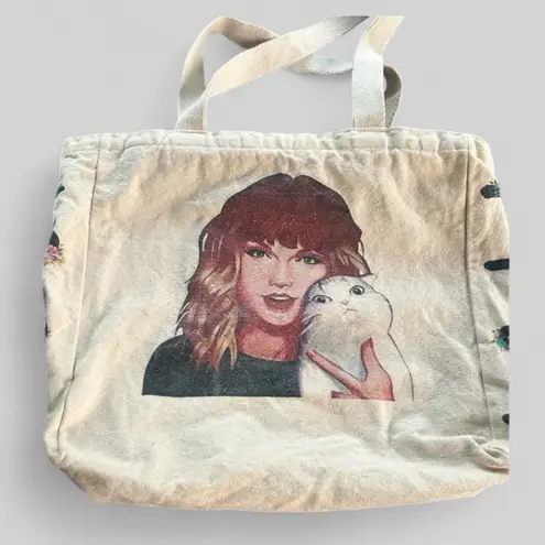 Boutique Made Taylor Swift novelty graphic canvas tote 1989 cat butterfly