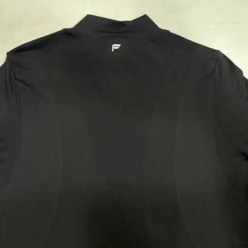 Max edition Fabletics FeatherTech Black Half-Zip Long Sleeve Top Size L NWT