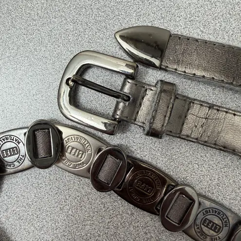 Suzi Roher Belt Womens Medium Plus Silver Metallic Metal Chain Naturalist Life