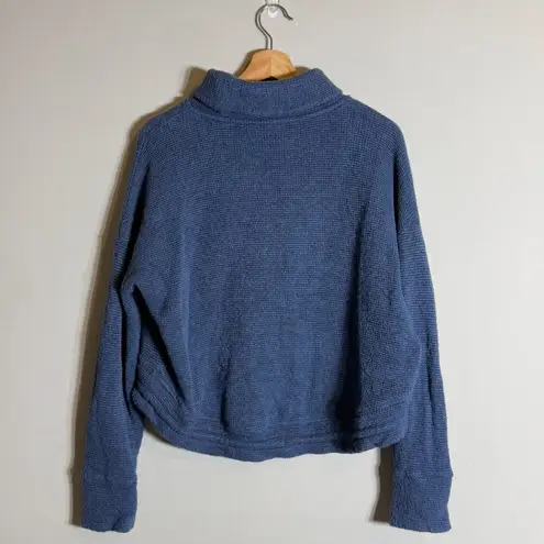 Sweaty Betty Bouclé Funnel Neck Sweatshirt Pullover Women's Medium 8-10 Blue