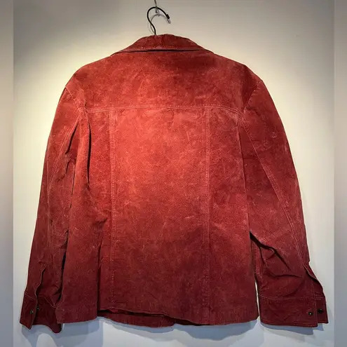 Christopher & Banks Red Suede Leather Jacket size 2X