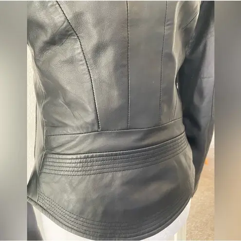 Classic Leather Moto Jacket European Lot 78 Biker Black Motorcycle Jacket XS