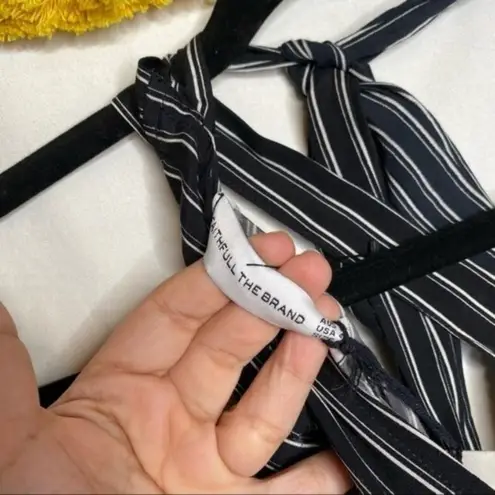 Faithfull the Brand NWT NWT Manarola Dress in Black White Stripe