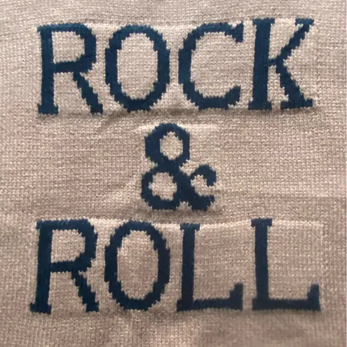 Panache NWOT Apparel Brown Cognac “Rock & Roll” Crewneck Sweater size S