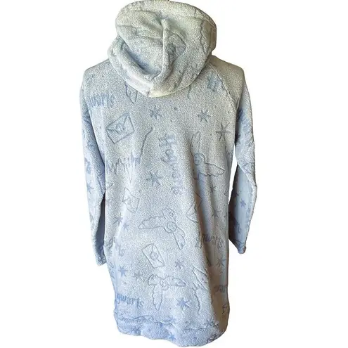 Harry Potter Hogwarts Hooded Bath Robe Cover Up Hoodie ~ Women's Bathrobe LARGE