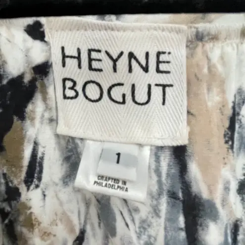 Heyne Bogut Women's Multicolor Abstract Print Sleeveless Long Maxi Dress Small Gray