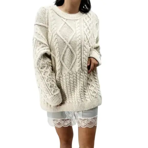 Vintage Lace Trim Silky Slip Skirt Ivory S